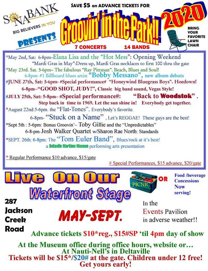 groovin schedule Virginia's River Realm